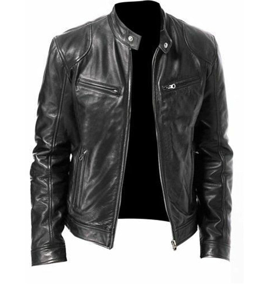 MIKE™ | VESTE EN CUIR DÉCONTRACTÉE